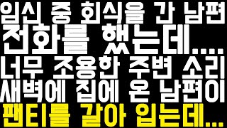 [실화사연] 임신 중 회식 간 남편, 전화 했는데 너무 조용한 주변... 새벽에 집에 온 남편이 팬티를 갈아입는데.... #신청사연 #사이다썰 #사연라디오 #라디오썰 #네이트판