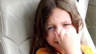 Dad tests daughter's composure by passing gas in the car after locking windows || WooGlobe