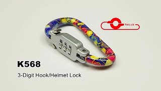 3-Digit Hook/Helmet Lock - K568