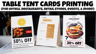 How to make table tent cards