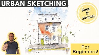 Simple Watercolour and Ink - Urban Sketching Tutorial for Beginners