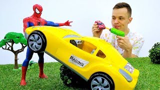 Мастерская Фёдора - Супергерои: Человек Паук выбирает машину.