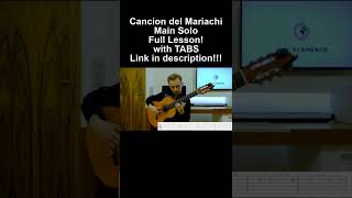 Cancion del Mariachi Guitar Lesson Solo #shorts
