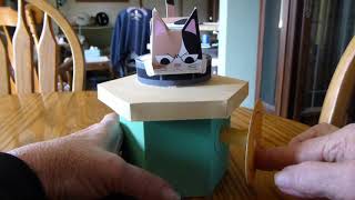 Movable paper craft   Roomba cat