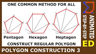 How to Draw a Regular Polygon | Geometric Drawing | Engineering Drawing
