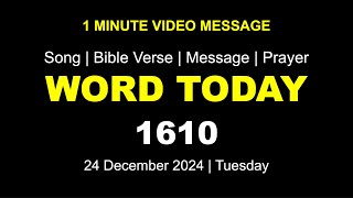 Word Today-1610 | Bro RSV | One-Minute Video Message (Malayalam) | 24 December 2024