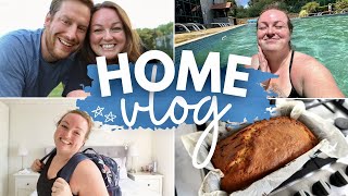 HOME VLOG! 🏡 having a "me day" • gym & swim routine, audiobooks, nails, baking & self-care day! 🏊‍♀️