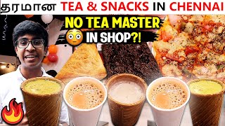 TEA Shop with NO Tea MASTER! - தரமான Tea & Snacks in Chennai! | Food Review Tamil | Idris Explores