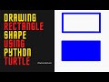 How to draw Rectangle using Python Turtle | Tutorials Tuts