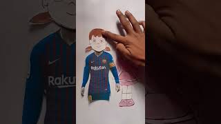 Messi from Barcelona and indian suzu #shortsviral #art #chhotabheem