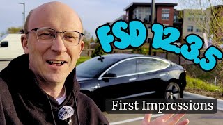 FSD 12.3.5 First Impressions - Incredible Behavior At Crosswalks