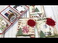 🌲Tutorial Holiday Folio🌲 - Ephemera Holders - DIY - Snail Mail Ideas - Liz The Paper Project