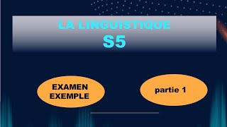 Linguistique s5 grammaire générative