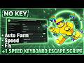+1 Speed Keyboard Escape Script | NO KEY | Auto Farm, Speed, Auto Rebirth, Fly & More | Mobile & PC