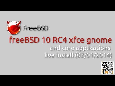 freeBSD 10 RC4 xfce gnome and core applications live install (recorded
on 03/01/2014)