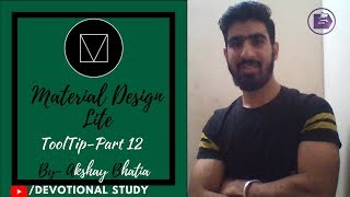 Learn Material Design Lite | Part - 12 | ToolTip