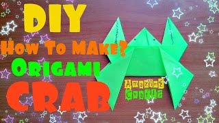DIY Origami Crab Easy For Children. How To Make Paper Crafts. Step By Step Video Tutorial