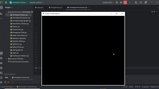 animated fireworks | Python Turtle Mastery