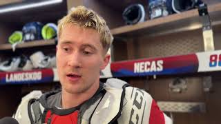 Martin Necas on 1st home game with Avs