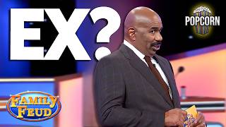 When Family Feud Gets Too Real About EXES… Steve Harvey is SPEECHLESS! | Family Feud