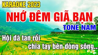 Nhớ Đêm Giã Bạn Karaoke Tone Nam Nhạc Sống gia huy karaoke