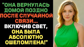 Она вернулась домой поздно после случайной связи...Включив свет, она была абсолютно ошеломлена!