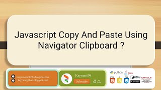 JavaScript Copy and Paste using navigator clipboard #javascript