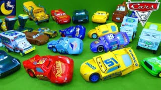 Part 2 Disney Cars 3 Collection LOTS of Toys Race and Reck Crash Lightning Mcqueen Miss Fritter Toys