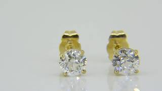 1.82ct diamond ear-studs