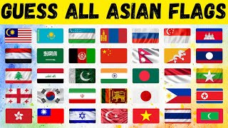 Guess the 50 Asian Countries by their Flag!! | Ultimate flag quiz