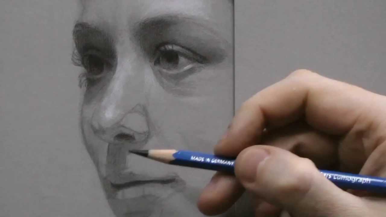 Time-lapse Portrait Drawing Demonstration By David Jamieson #3 - YouTube