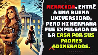 Renacida, entré a una buena universidad, pero mi hermana fue expulsada de la casa por sus padres...