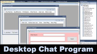 Desktop Chat Program Chat Room Message Send and View VB net Project Idea and Demo VB119