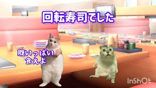 認知症の母を食事へ連れて行く【猫ミーム】#猫ミーム#認知症#回転寿司