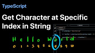 How to get Character at specific Index in String in TypeScript - Examples | ProgramGuru.org