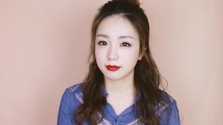 half-up bun tutorial 半丸子头发型分享 | Lemondrizzle