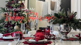 Christmas 2024| Decorate with me| Holiday Tablescape Ideas