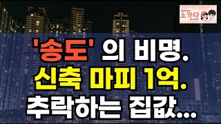 인천의 강남 '송도' 도 부동산 시장 붕괴! 마피 1억 폭락. 집값 50% 하락에 분양가 마저 폭락한 송도 국제도시! 부동산 아파트 상가 이야기 집값전망 하락 폭락 노가다 노비