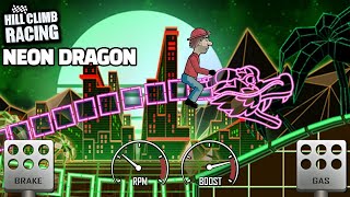 Trying to ride The neon Dragon in Hill climb racing But I can't.
