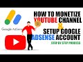 How to Monetize YouTube Channel & Setup Adsense Account