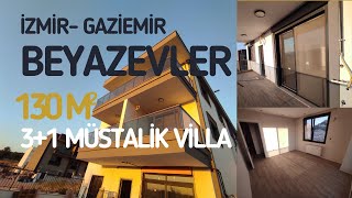 İZMİR GAZİEMİR BEYAZEVLER 3+1 130m² ÖNÜ AÇIK GENİŞ BALKONLU - DUBLEKS VİLLA - Gaziemir Satılık Villa