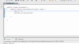 java programming tutorial - lesson 2 - Variables