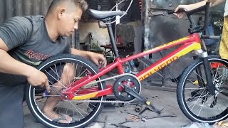 jangan diskip, mekanik Piringseng Upgrade BMX Razor 💪istimewa👍