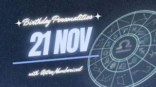 21 November Zodiac Horoscope: Birthday Personality & Traits Revealed