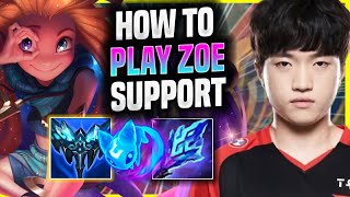 LEARN HOW TO PLAY ZOE SUPPORT LIKE A PRO! - T1 Keria Plays Zoe Support vs Blitzcrank! | Season 2022