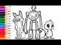 🔴🔴 How to DRAW to  The Wild Robot | Roz -  Brightbill - Fink | Coloring Pages