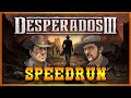 DESPERADOS 3 - Byers Pass SPEEDRUN any% [4:47] DESPERADO difficulty (no save)