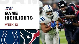 Colts vs. Texans Week 12 Highlights | NFL 2019