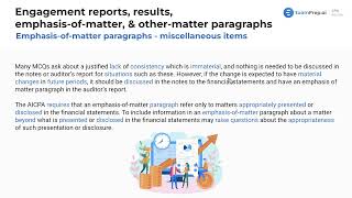 Emphasis-of-Matter and Other-Matter Paragraphs [CPA Prep]