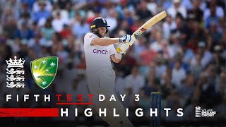 Root Hits 91 As Eng Lead by 377 | Highlights - England v Australia Day 3 | LV= Insurance Test 2023